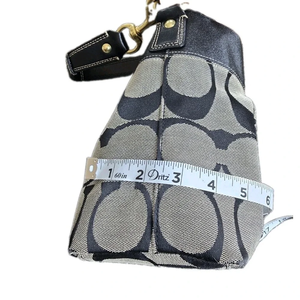 Coach Black 2007 Legacy Signature Monogram Jacquard Shoulder bag Hobo Y2K 11957